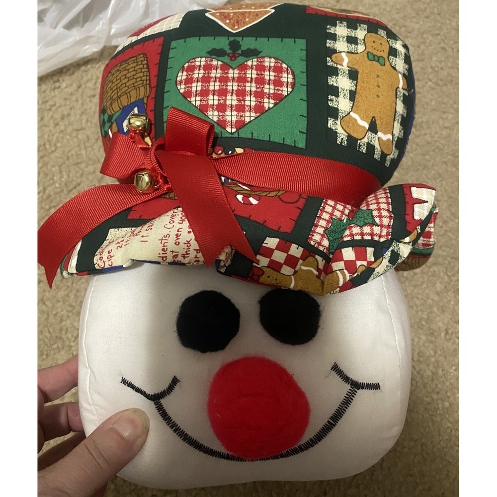 Lot Vintage Fabric Snowman Christmas Ornaments Handmade Holiday Decor Winter